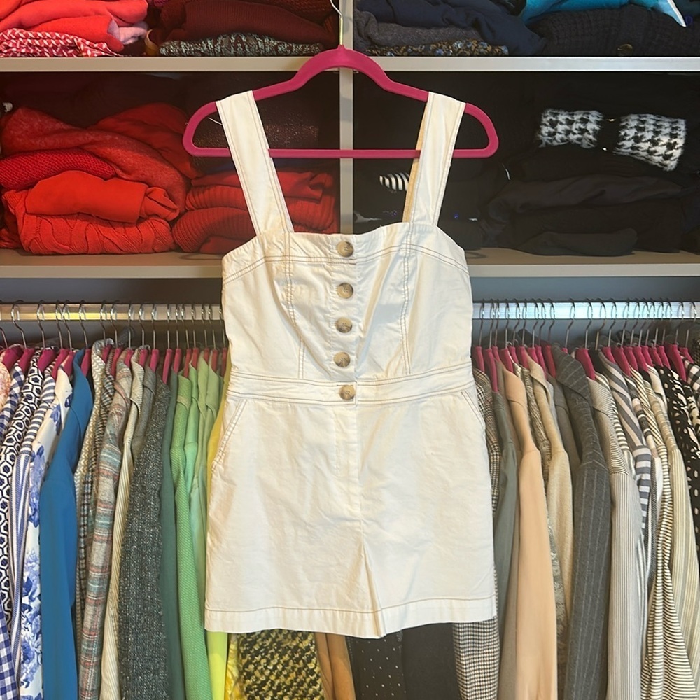 Nicole Miller white romper size XS NWT